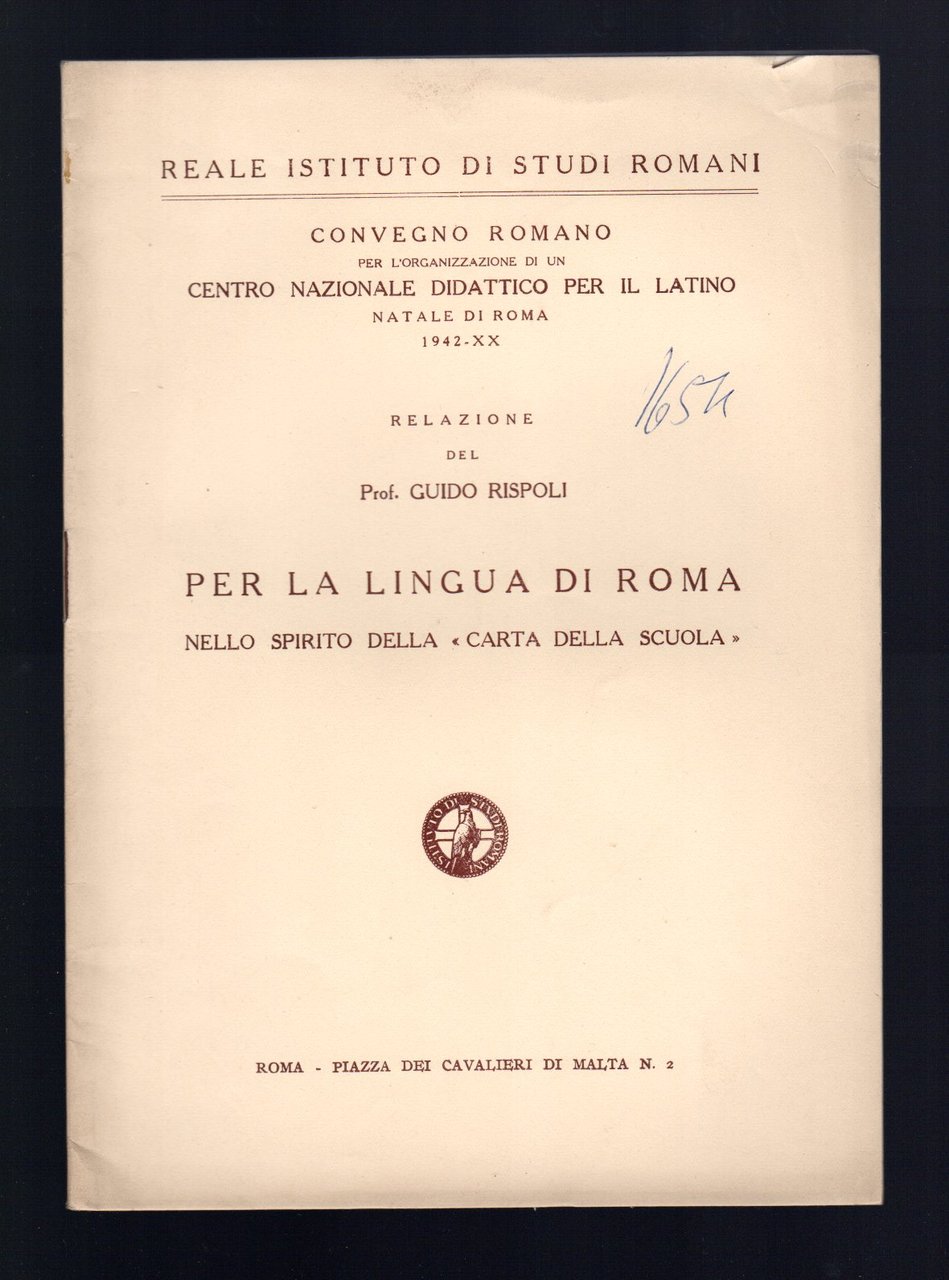 Per la lingua di Roma nello spirito della carta della …