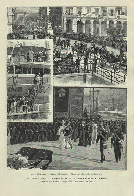 Per le nozze d’argento.- La visita dei Sovrani d’Italia e …