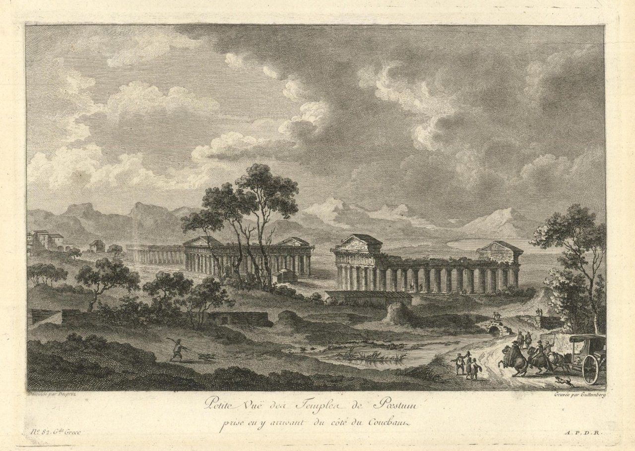 Petite Vue des Temples de Paestum prise en y arrivant …