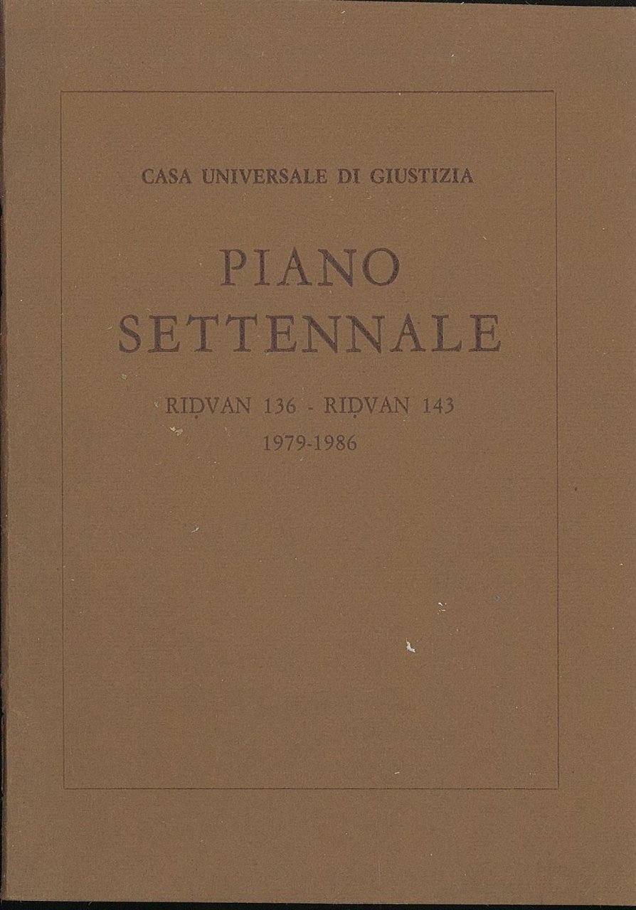 Piano settennale 1979-1986