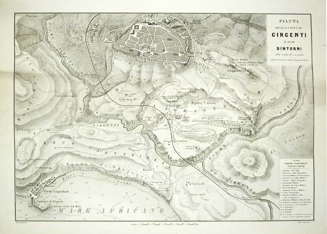 Pianta / della Città di / Girgenti / e suoi …