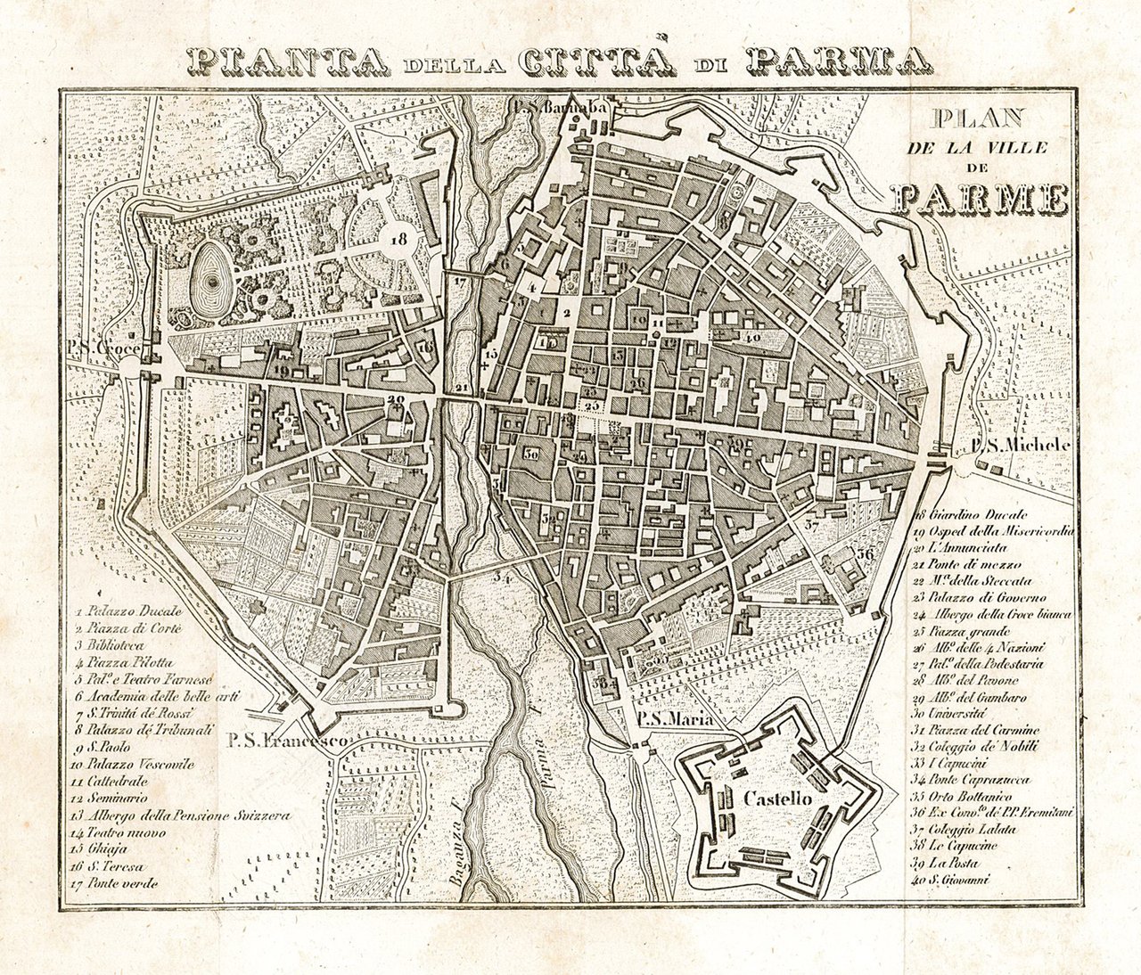 Pianta della Città di Parma