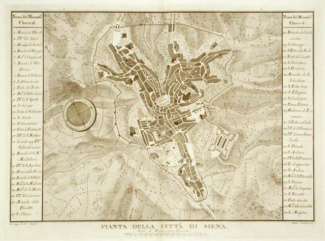 Pianta della Città di Siena