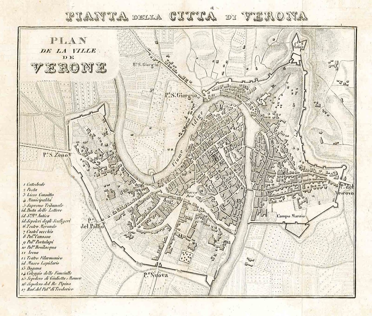 Pianta della Città di Verona