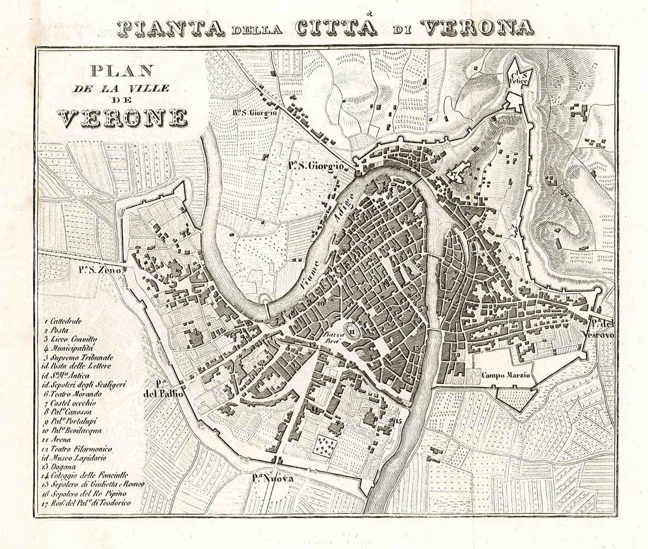 Pianta della Città di Verona