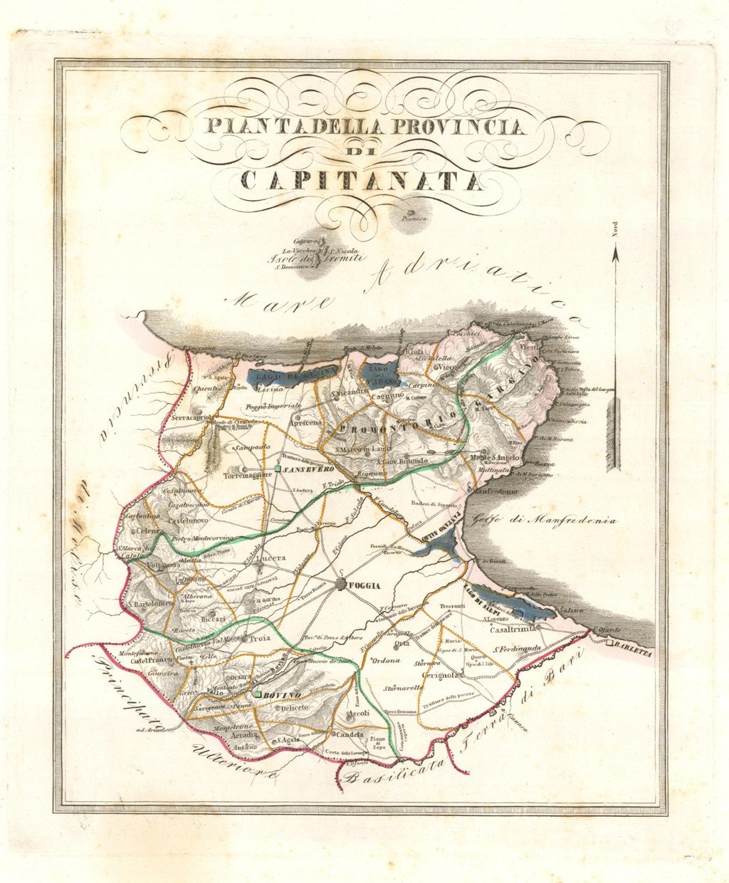 Pianta della Provincia di Capitanata