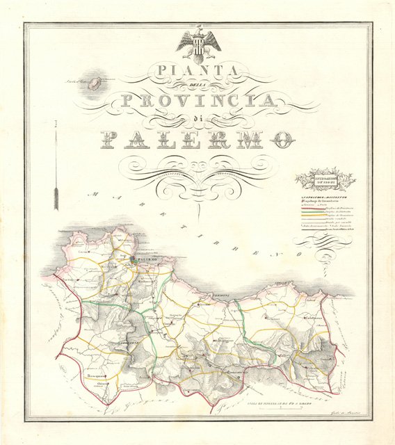 Pianta della Provincia di Palermo