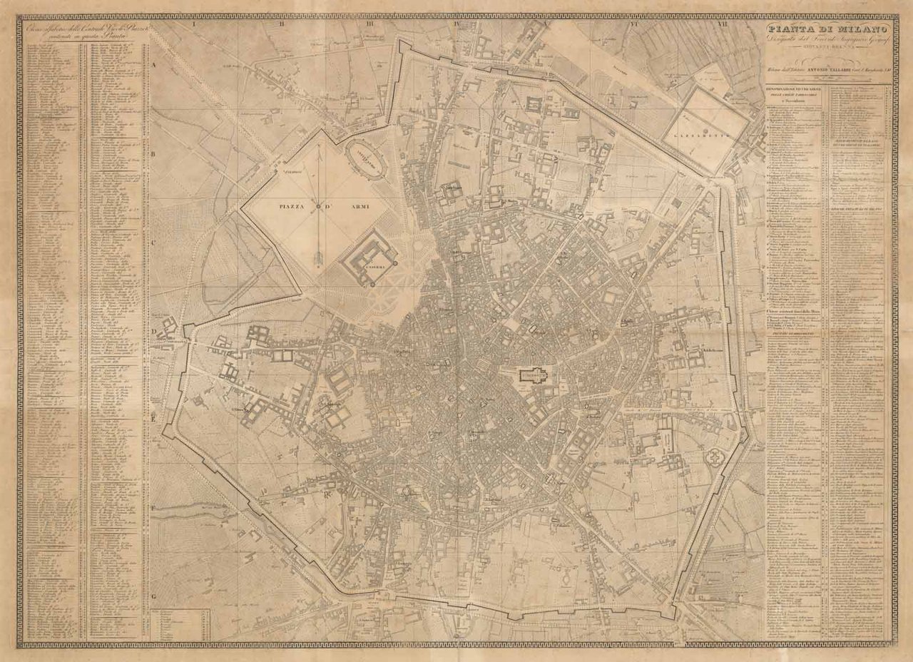 Pianta di Milano Disegnata dal Tenente Ingegnere Geografo - Giovanni …