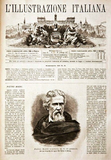 Pietro Magni scultore, m. il 10 gennaio
