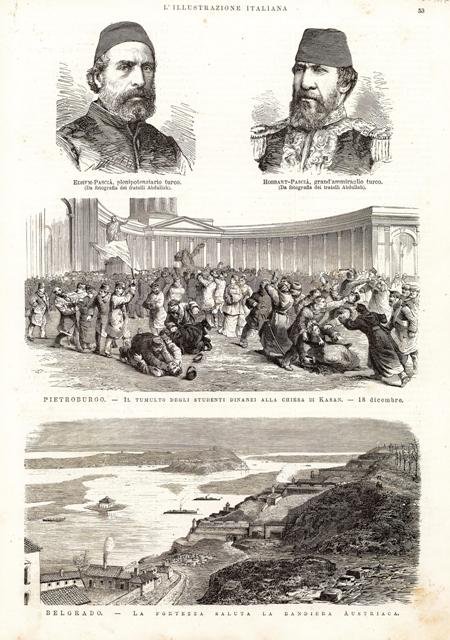 Pietroburgo.- Il tumulto degli studenti dinanzi alla chiesa di Kasan.- …