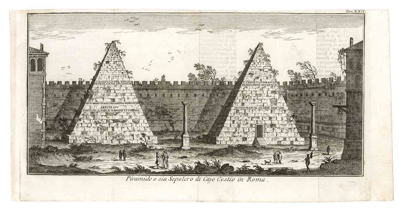 Piramide o sia Sepolcro di Cajo Cestio in Roma