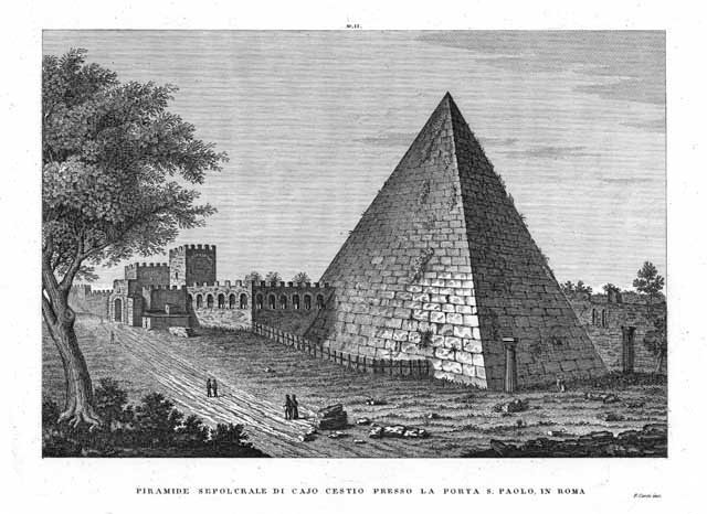 Piramide sepolcrale di Cajo Cestio presso la Porta S. Paolo …