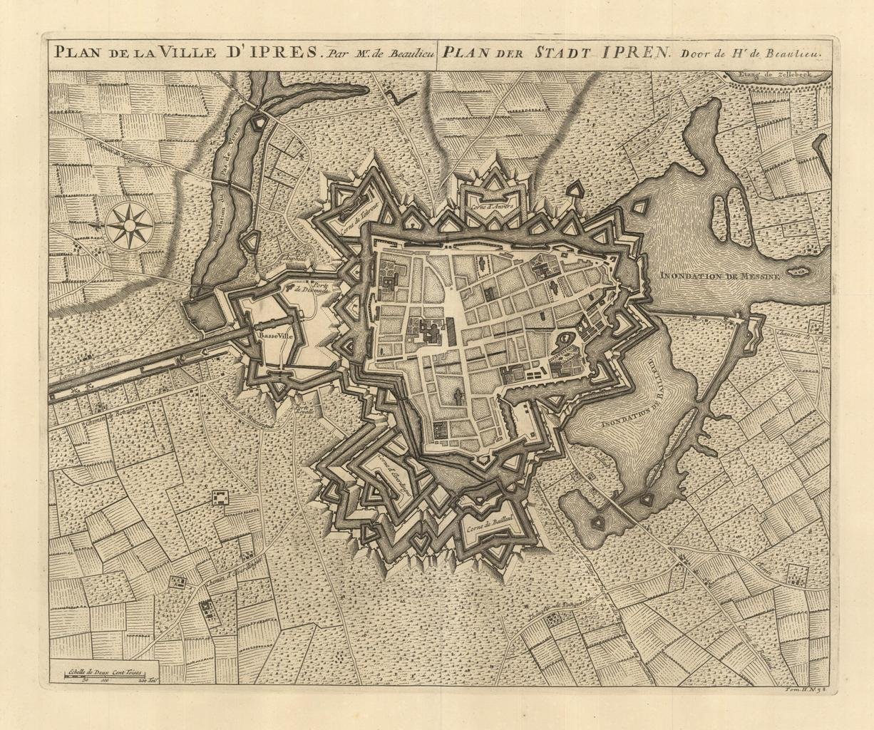 Plan de la Ville D'Ipres