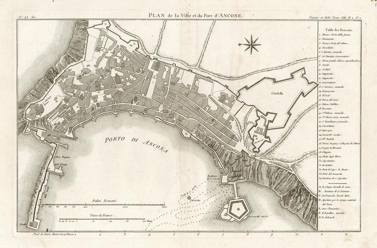 Plan de la Ville et du Port d'Ancone