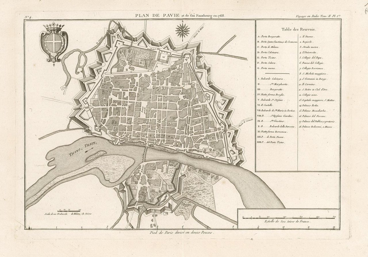 Plan de Pavie et de son Faixbourg en 1768