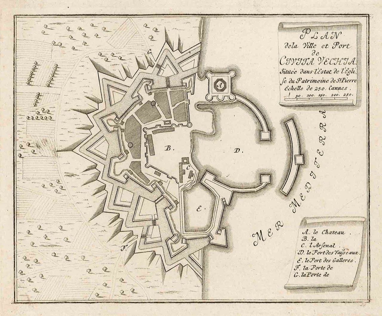 Plan / dela Ville et Port / de / Civita … | Immagine principale