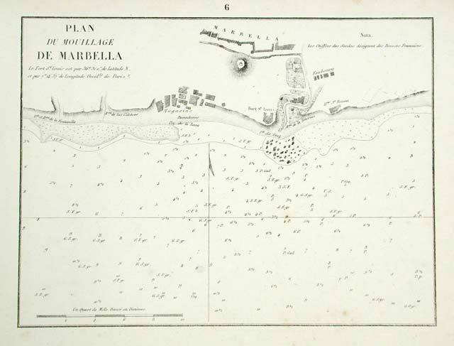 Plan / du mouillage de Marbella