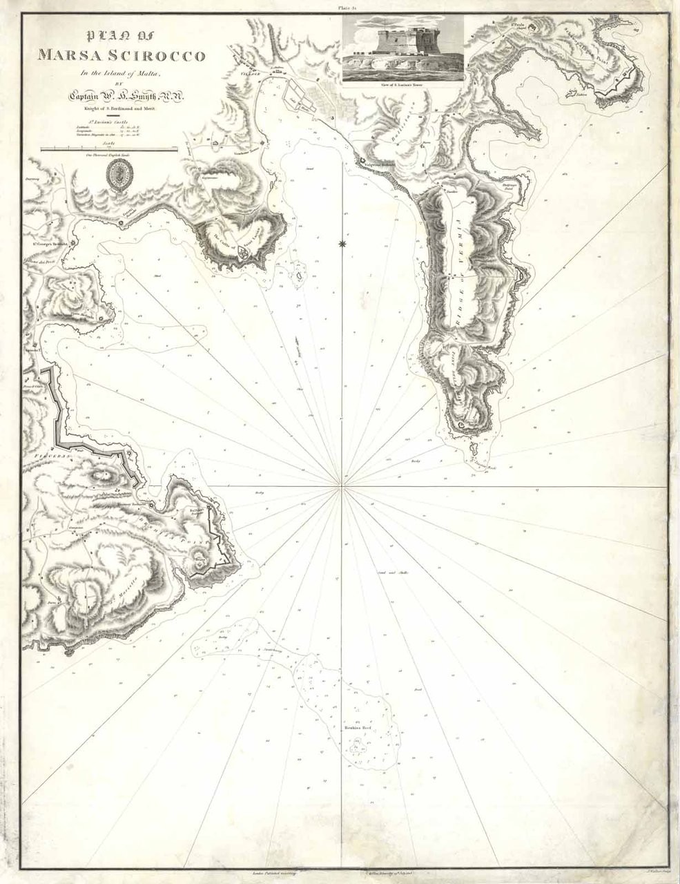 Plan of Marsa Scirocco In the Island of Malta