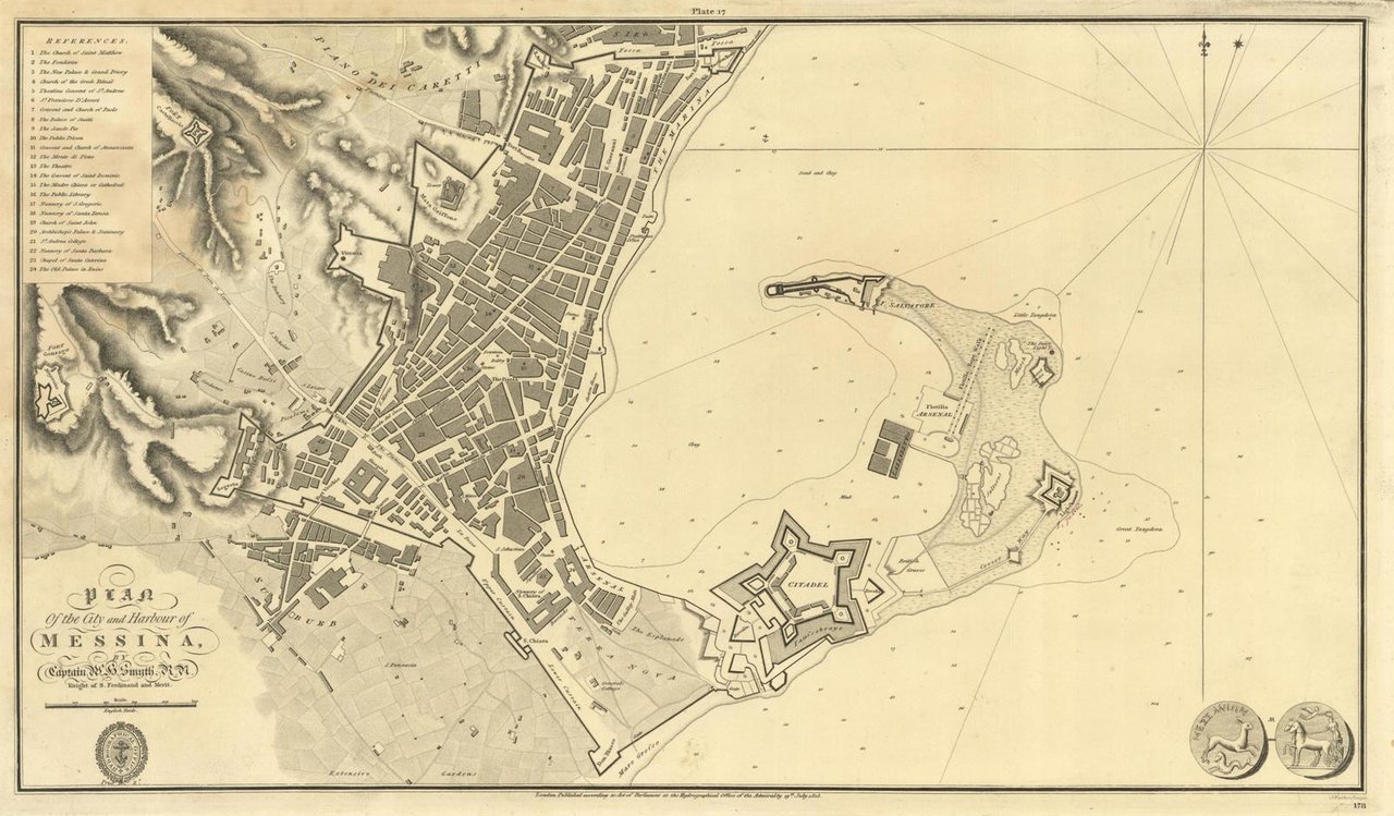 Plan of the City and Harbour of Messina.