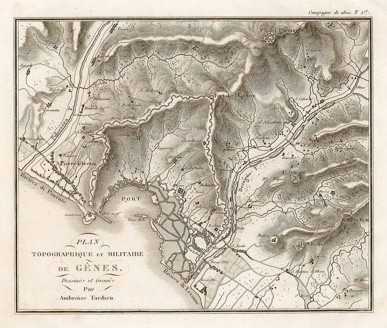 Plan topographique et militaire de Gènes | Immagine principale