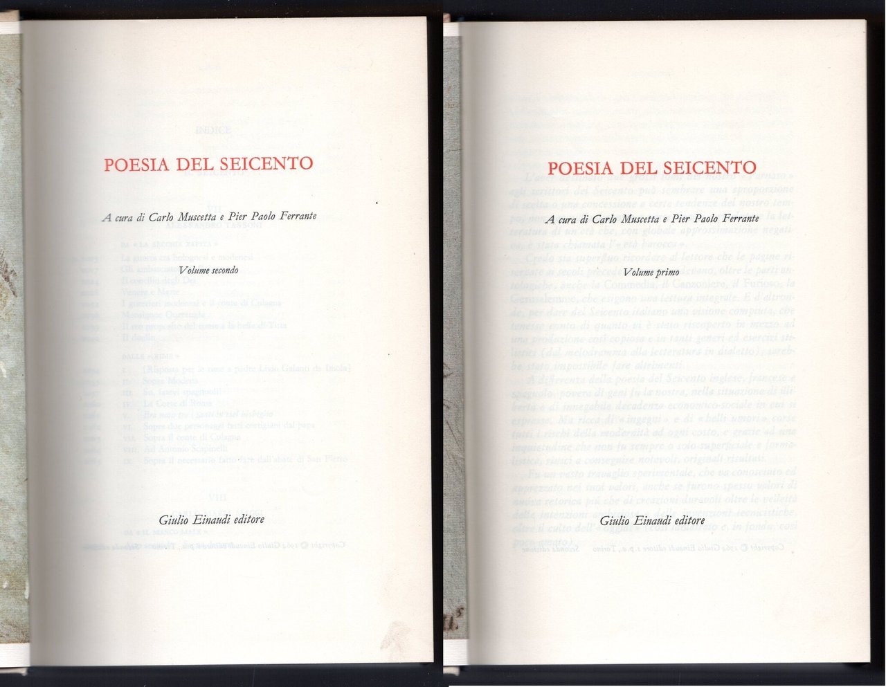 Poesia del Seicento Voll. 2 | Immagine principale