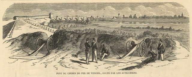 Pont de chemin de fer de Verceil, coupè par les …