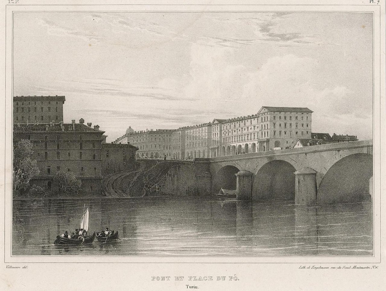 Pont et Place du Po Turin