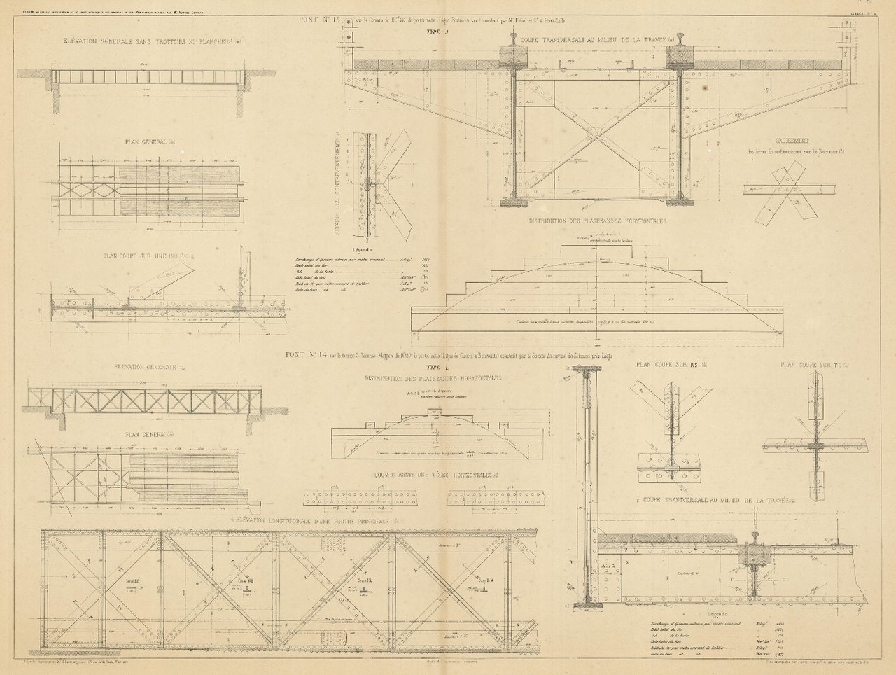 Pont n° 13 . (ligne Bovino-Ariano) - N° 14 . …