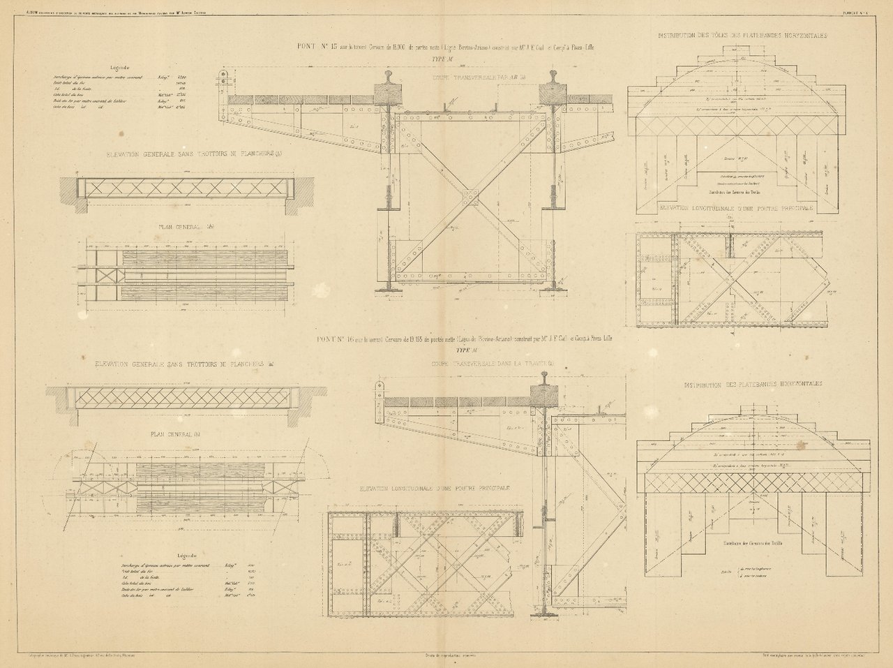 Pont. n° 15 . 8ligne Bovino-Ariano) - n° 16 . …
