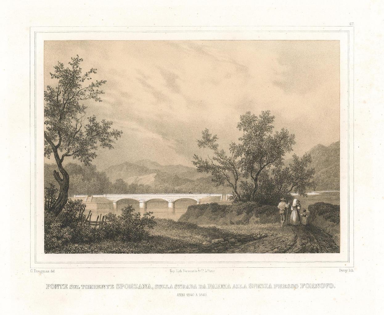 Ponte sul Torrente Sporzana sulla strada da Parma alla Spezia …
