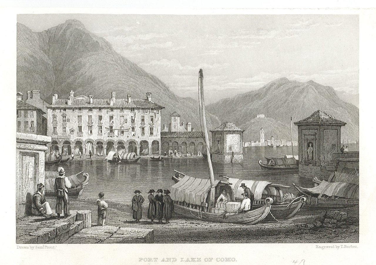Port and lake of Como