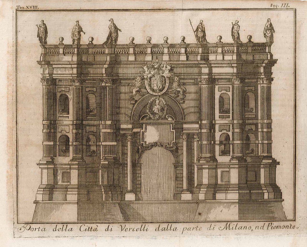 Porta della città di Vercelli dalla parte di Milano, nel …