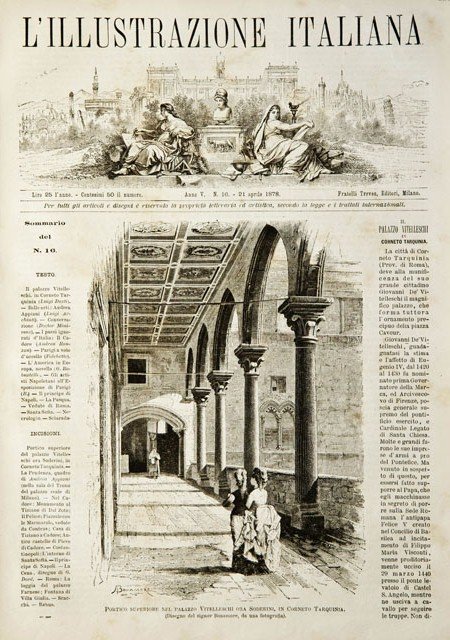 Portico superiore nel palazzo Vitelleschi ora Soderini, in Corneto Tarquinia