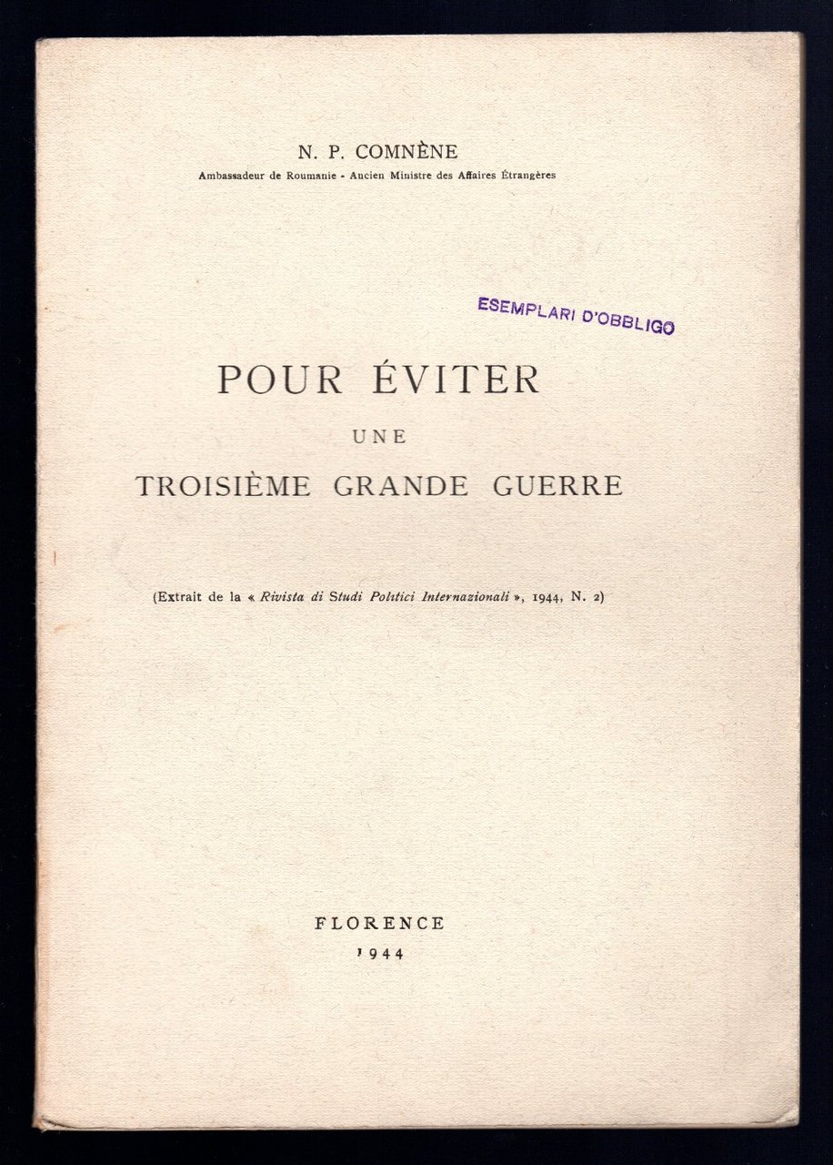 Pour eviter une troisieme grande guerre | Immagine principale