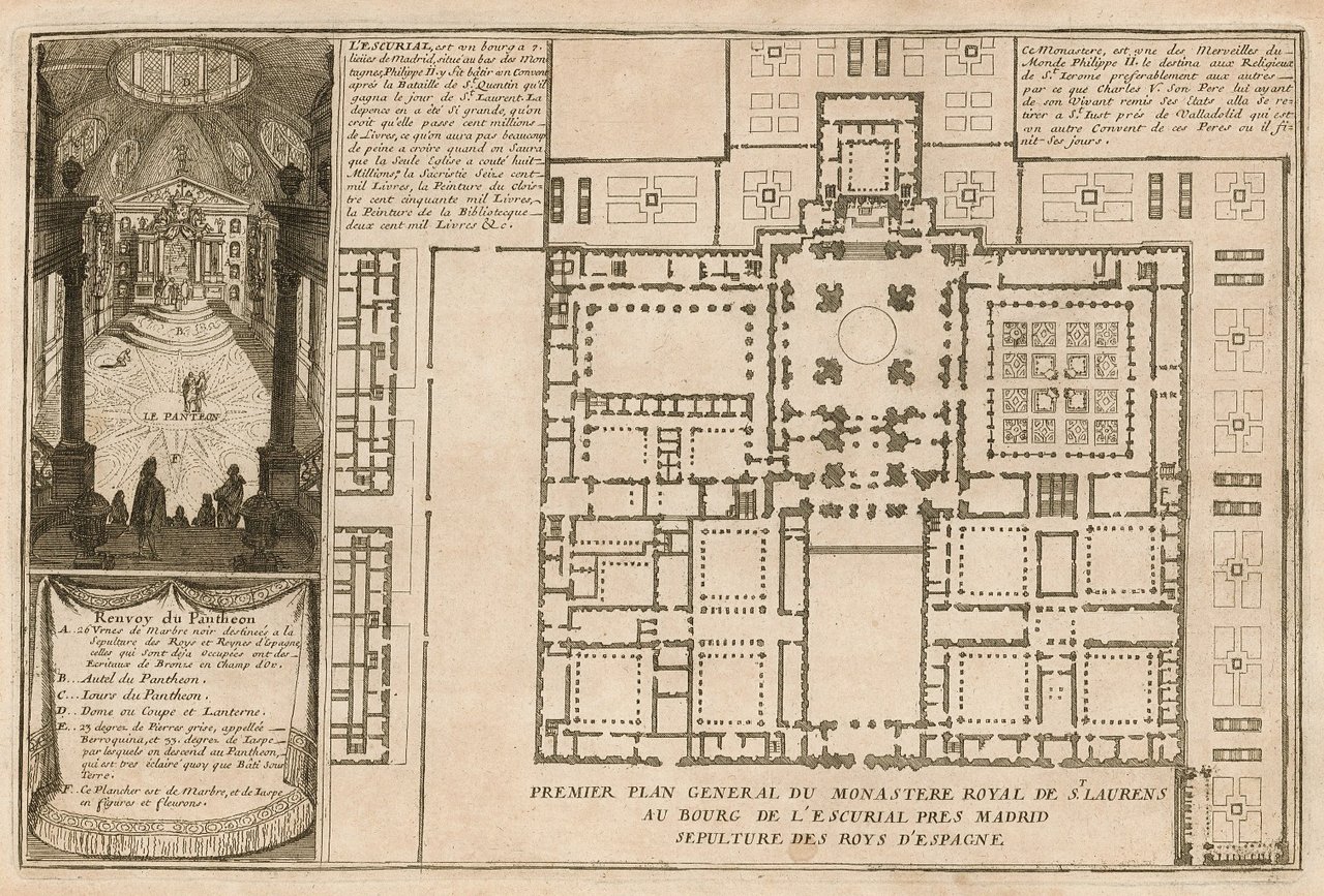 Premier plan general du monastere Royal de St. Laurens au …