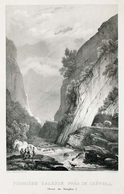 Première galerie près de Crévola (Route du Simplon.)