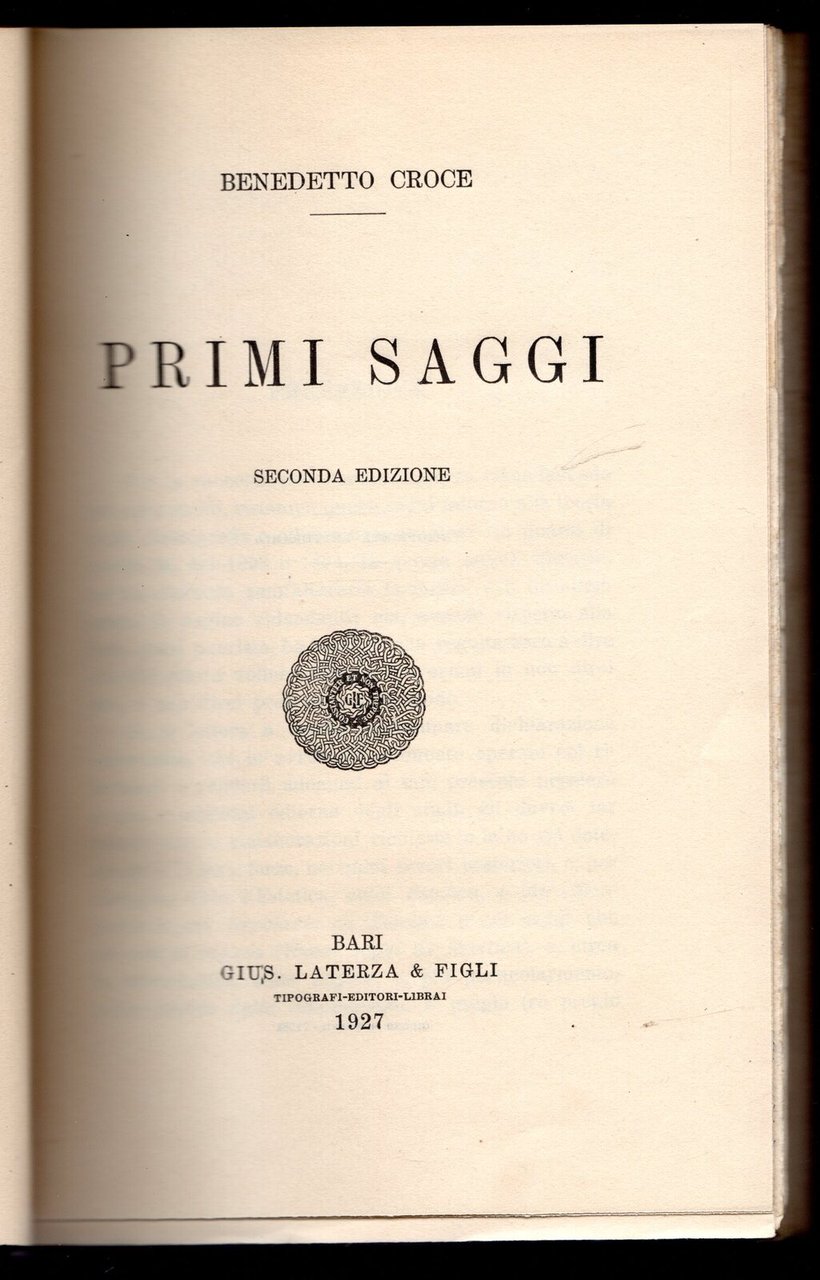 Primi saggi