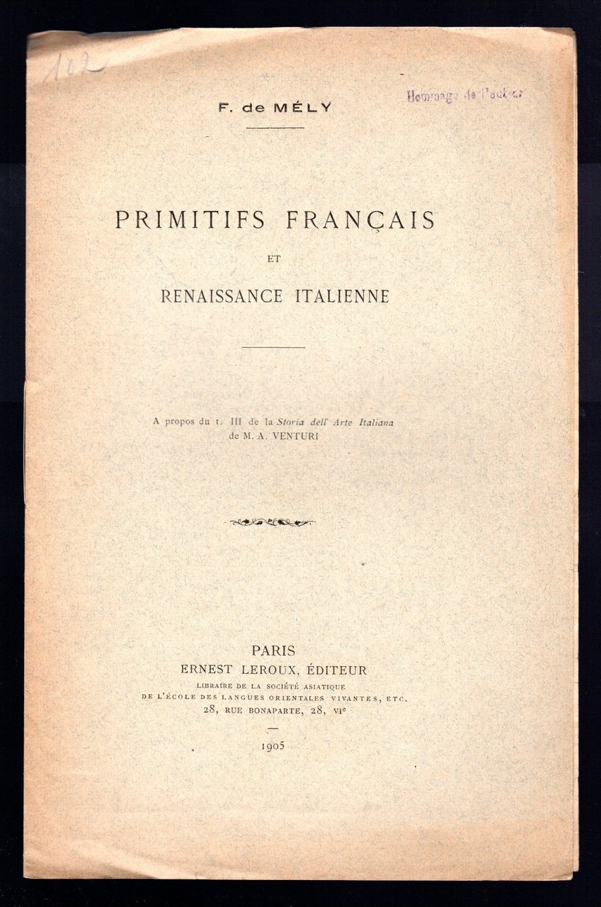 Primitifs francais et Renaissance italienne | Immagine principale