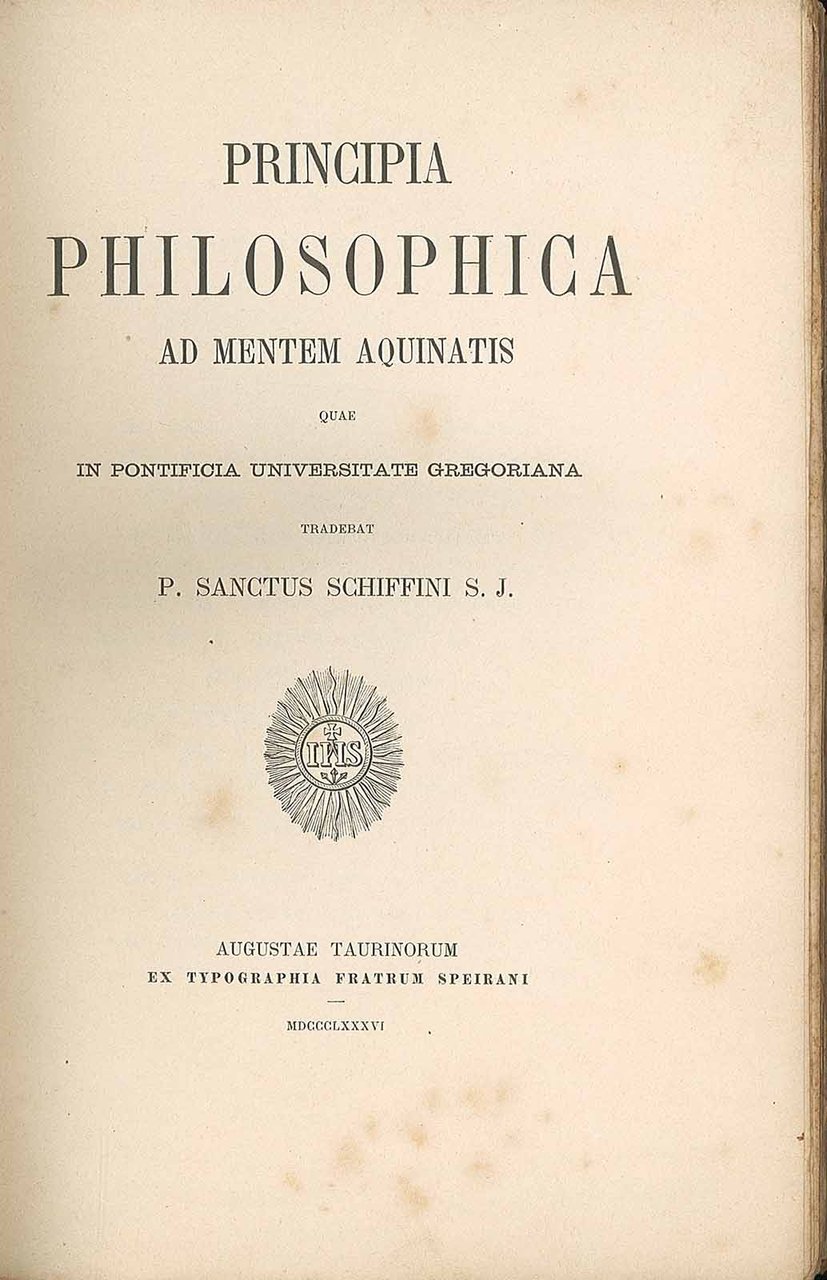 Principia philosophica ad mentem aquinatis