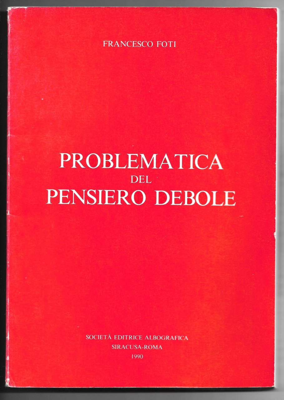 Problematica del pensiero debole