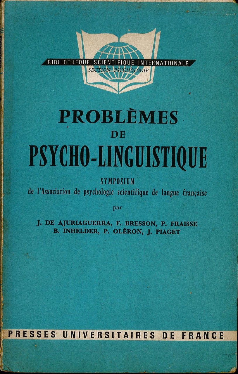 Problemes de psycho-linguistique