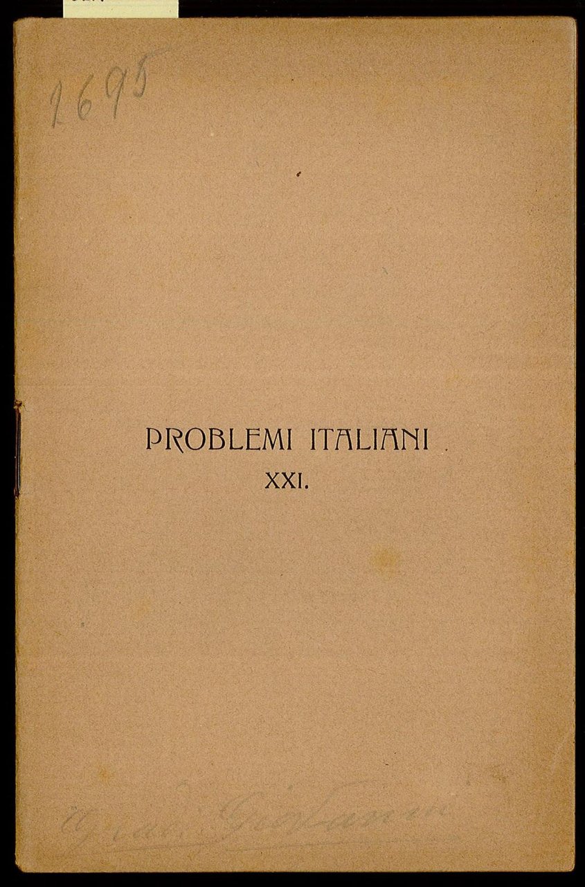 Problemi italiani XXI.