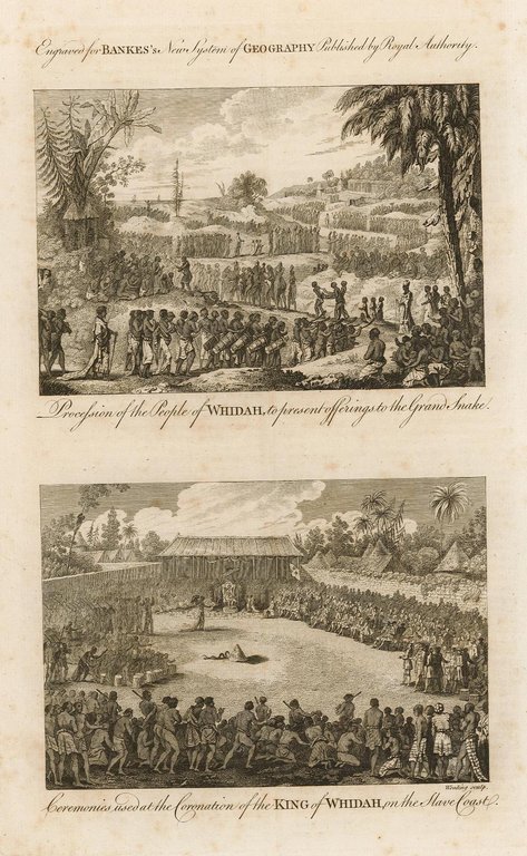 Procession of the people of Whidah to present offerings to …