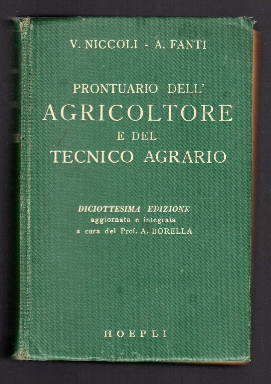 Prontuario dell'agricoltore e del tecnico agrario | Immagine principale
