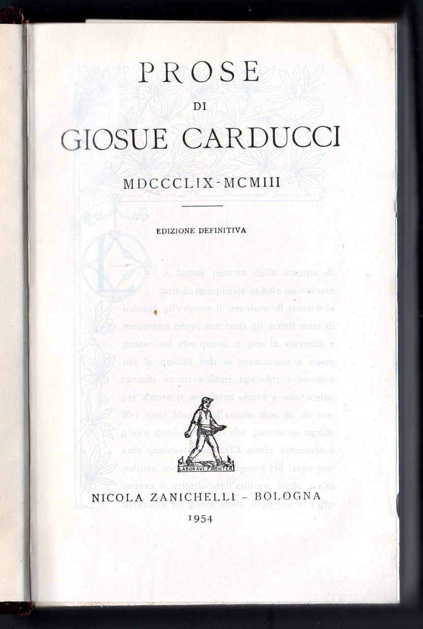 Prose di Giosue Carducci 1859 - 1903 | Immagine principale
