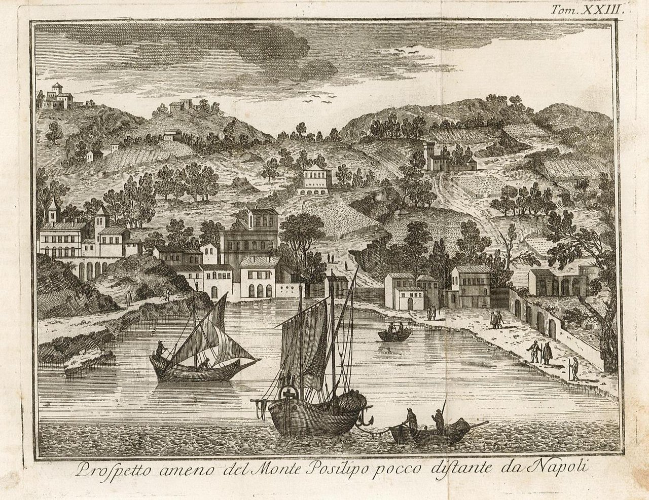 Prospetto ameno del Monte Posilipo poco distante da Napoli.