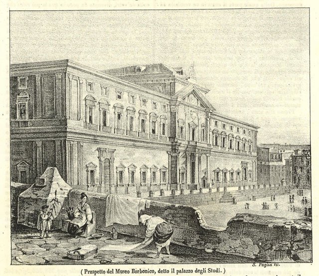 Prospetto del Museo Borbonico, detto il palazzo degli studi