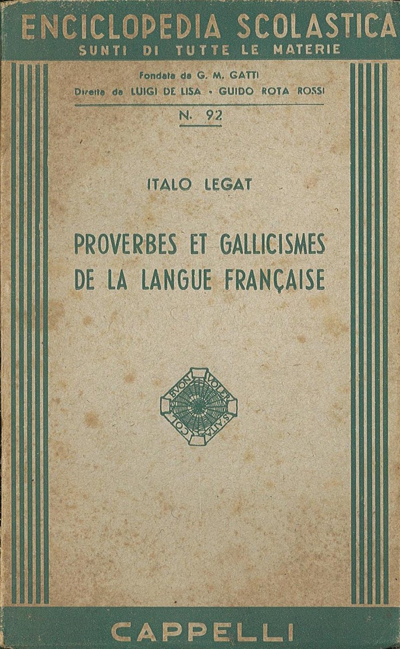Proverbes et gallicisme de la langue francaise