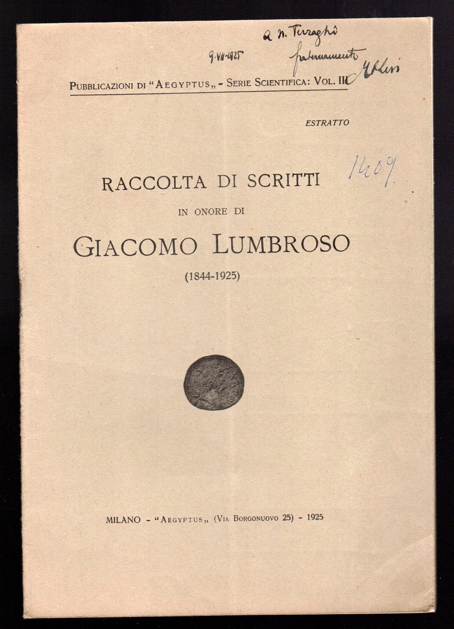 Raccolta di scritti in onore di Giacomo Lumbroso