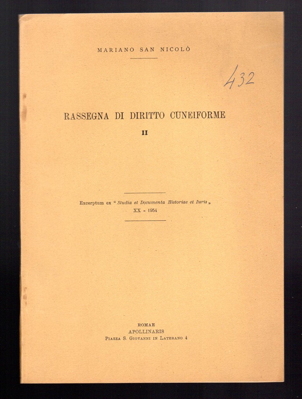 Rassegna di diritto cuneiforme II